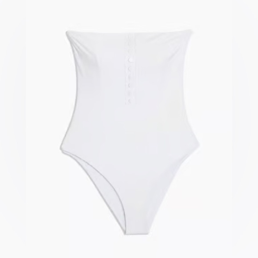 Onia White One Piece Swimsuit High-Cut Design brand new with tags
